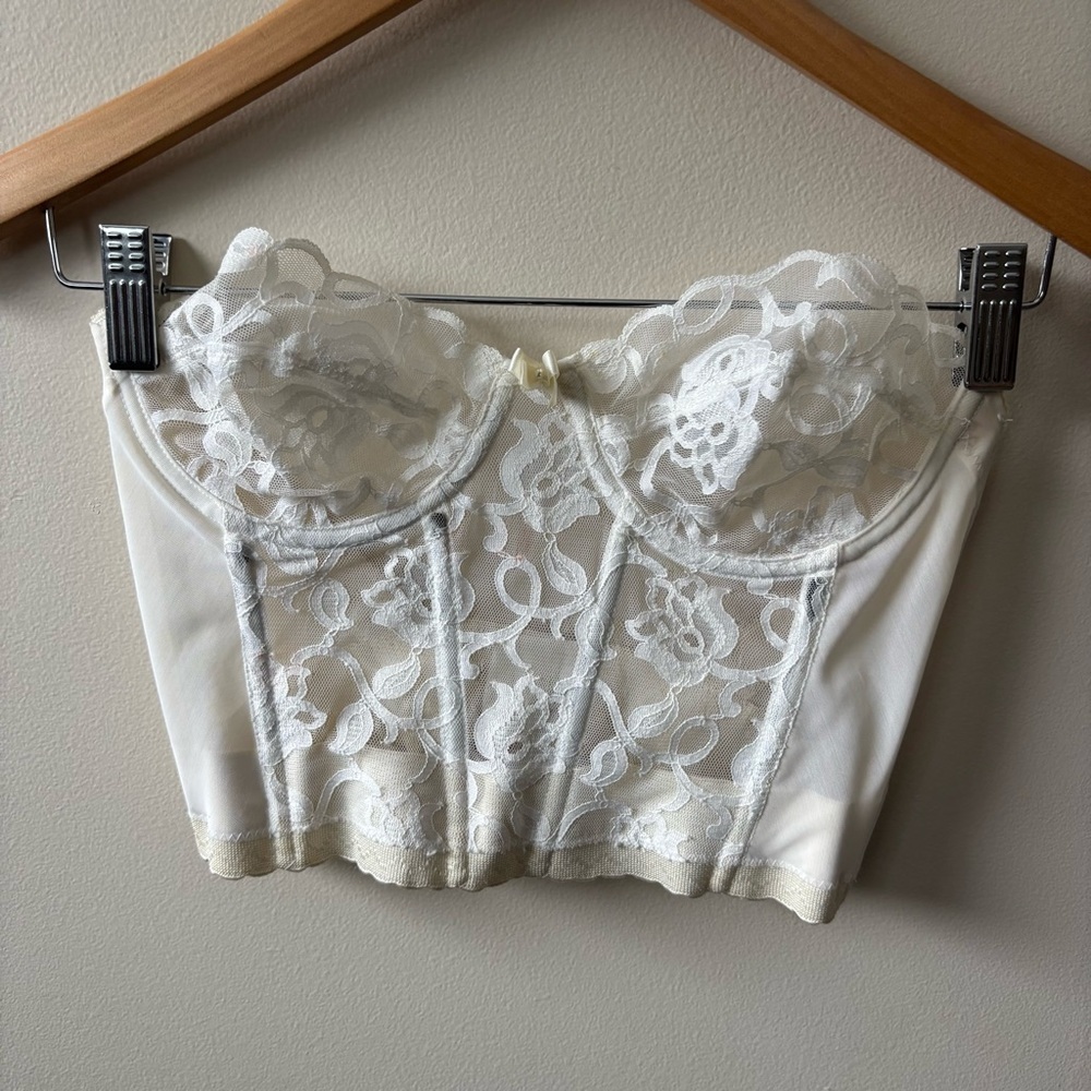 Vintage White Lace Corset
